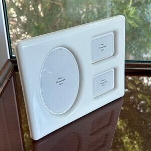 Vintage Tupperware Triple Photo Frame Wall or Tabletop Display Cream